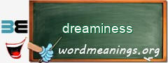 WordMeaning blackboard for dreaminess